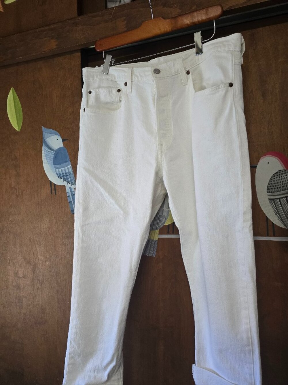 White Levis 501 S Jeans W32 L28 ( Actual  34 x 28)
